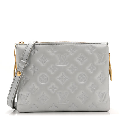 Louis Vuitton Metallic Lambskin Embossed Monogram Coussin BB Silver 1 of 9