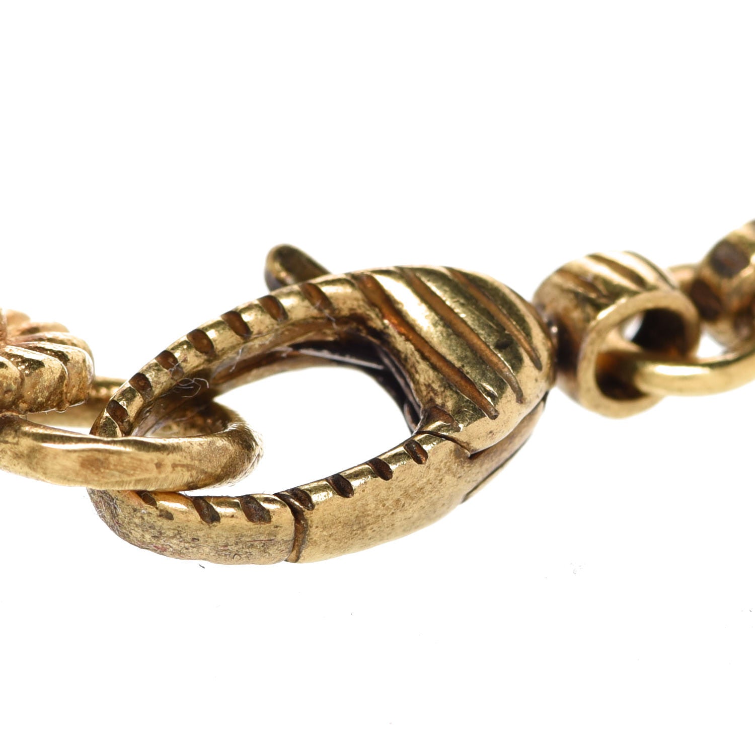 Gucci Metal Floral Detail Bracelet Aged Gold 5 of 7