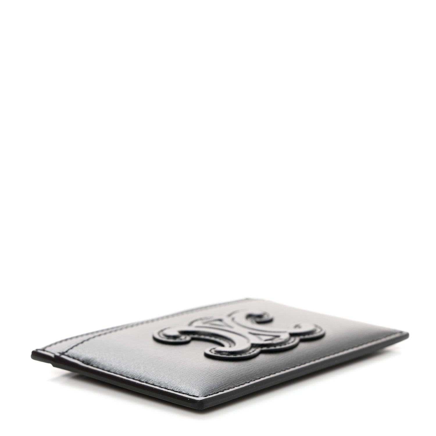 Celine Smooth Lambskin Triomphe Card Holder Black 4 of 7