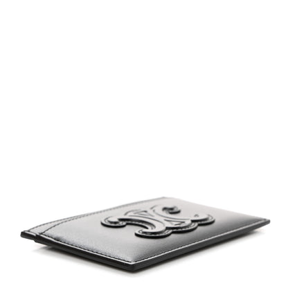 Celine Smooth Lambskin Triomphe Card Holder Black 4 of 7
