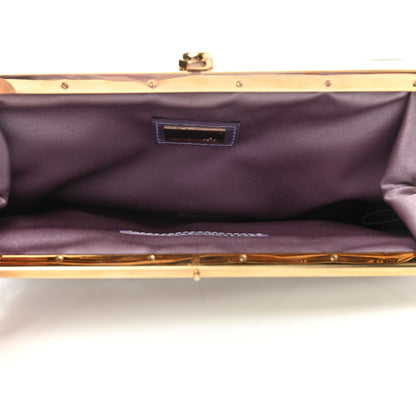 Fendi Metallic Crocodile Flipping Vanity Mirror Clutch Silver 4 of 6