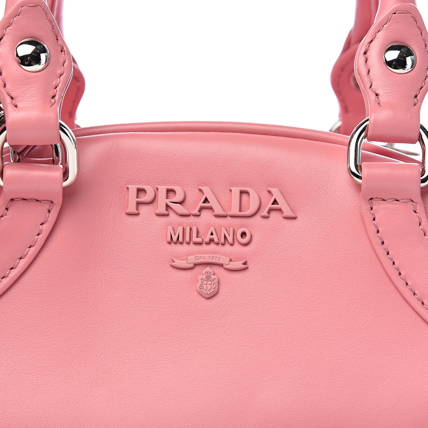 Soft Calfskin Monochrome Bowling Bag Petalo