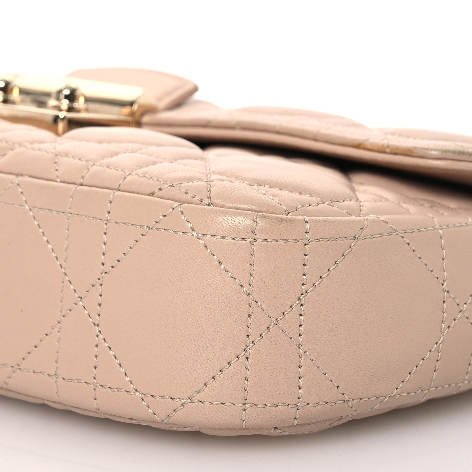 Christian Dior Lambskin Cannage Miss Dior Promenade Pouch Beige 11 of 17