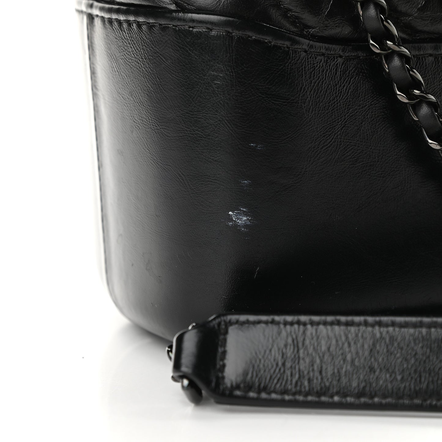 Aged Calfskin Chevron Quilted Medium Gabrielle Hobo So Black