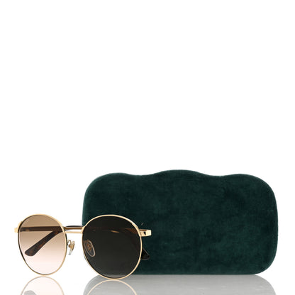Gucci Web Round Sunglasses GG0206SK Gold 7 of 7