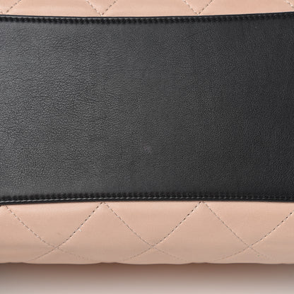 Chanel Lambskin Quilted CC Shopping Tote Black Rose Clair 12 of 15