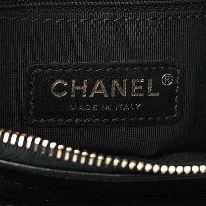 Chanel Metallic Crumpled Goatskin Quilted Small Gabrielle Hobo Black Gold 6 of 9