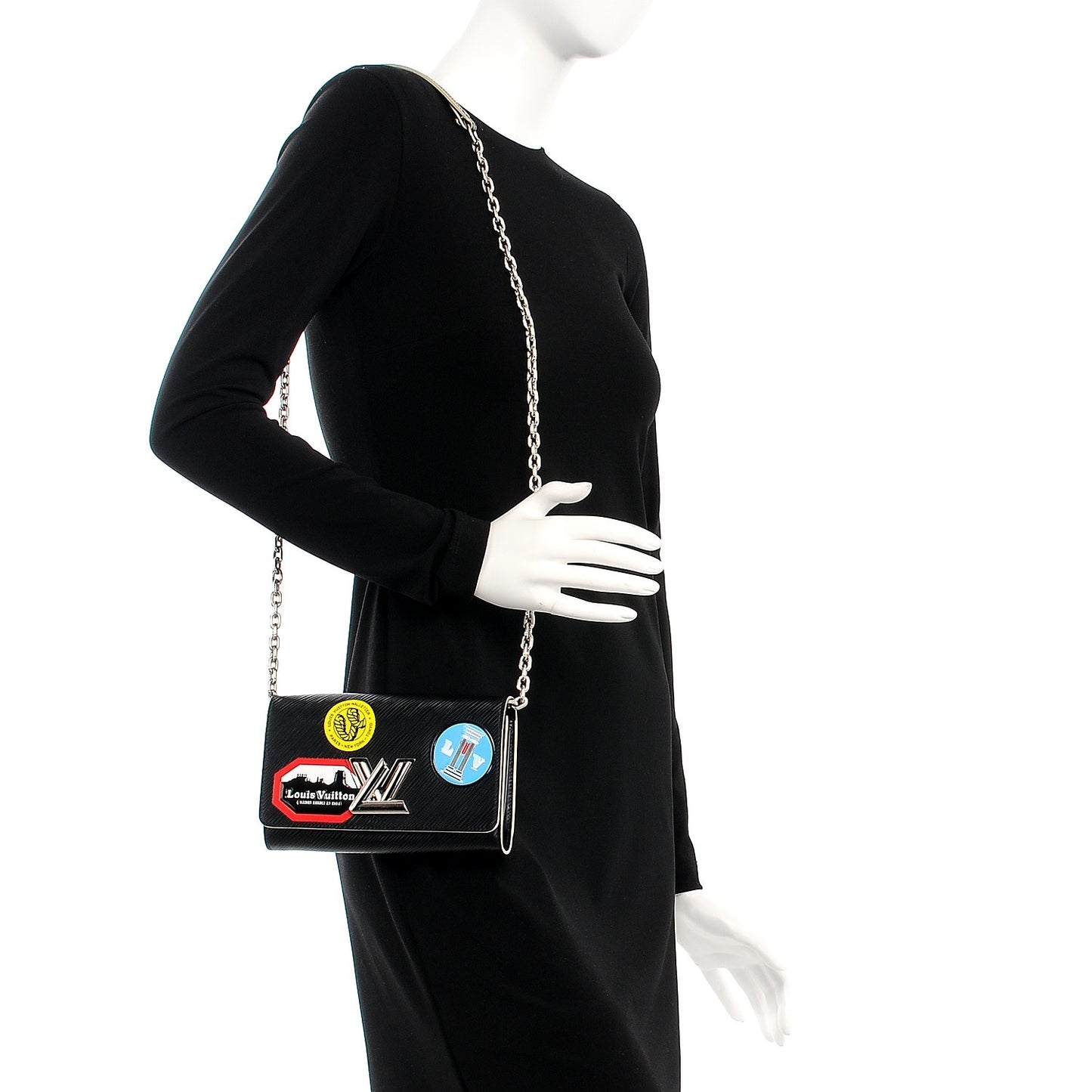 Epi World Tour Twist Chain Wallet Black