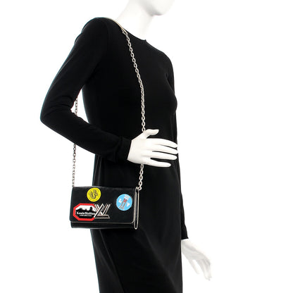 Louis Vuitton Epi World Tour Twist Chain Wallet Black 2 of 8
