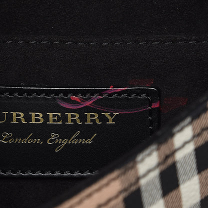 Burberry Haymarket Check Large Bridle Saddle Bag Dark Clove Brown 9 of 10