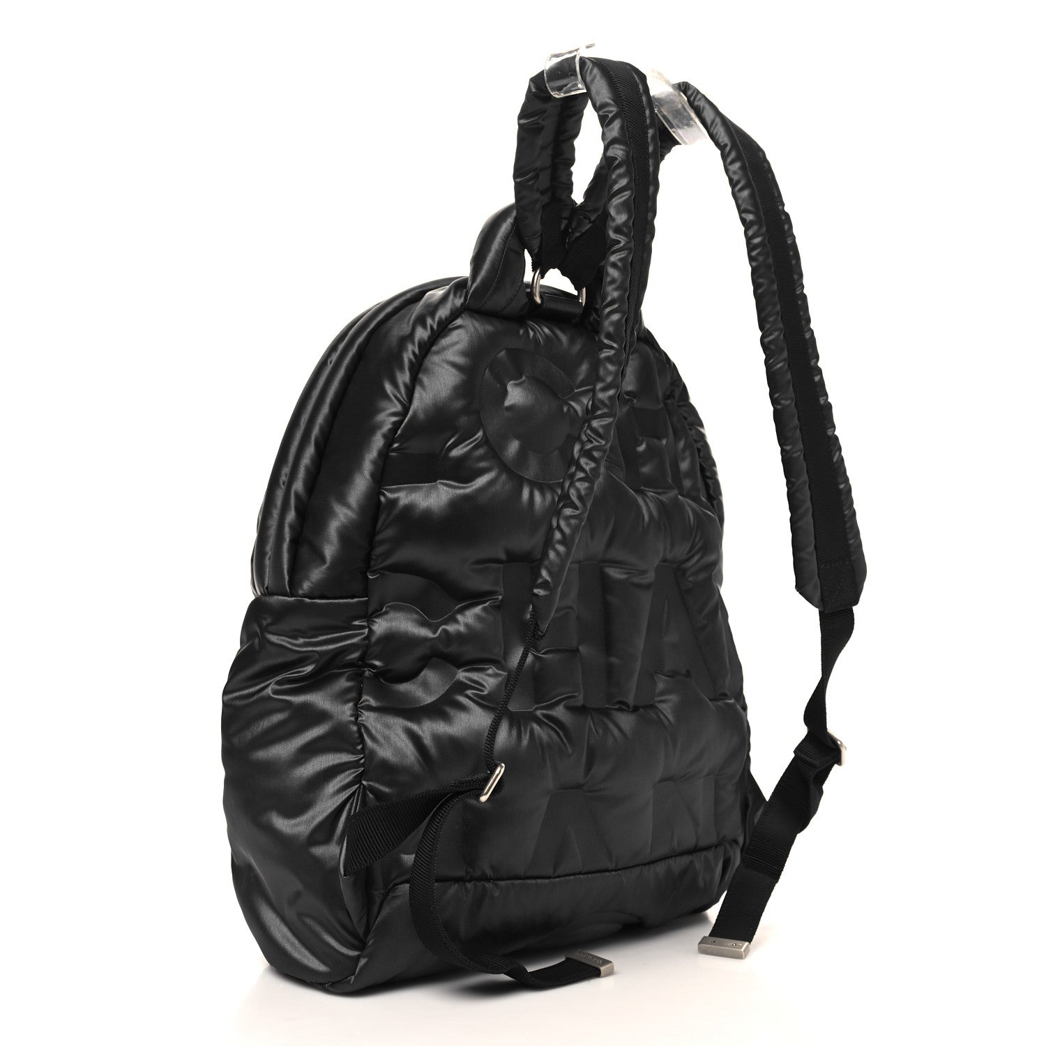 Chanel Nylon Embossed Small Doudoune Backpack Black 3 of 10