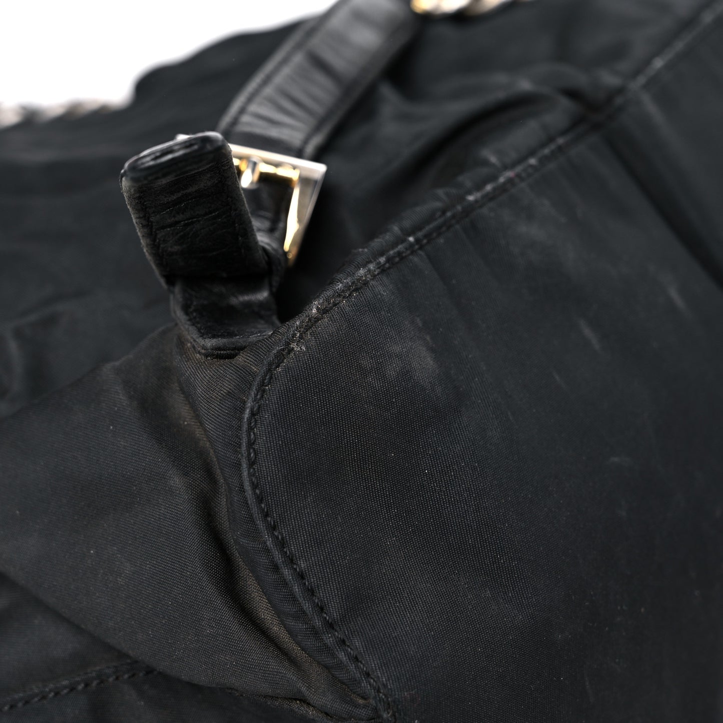 Tessuto Nylon Vela Chain Backpack Black