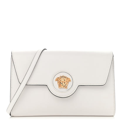 Versace Grained Calfskin La Medusa Crossbody Bag White 1 of 9