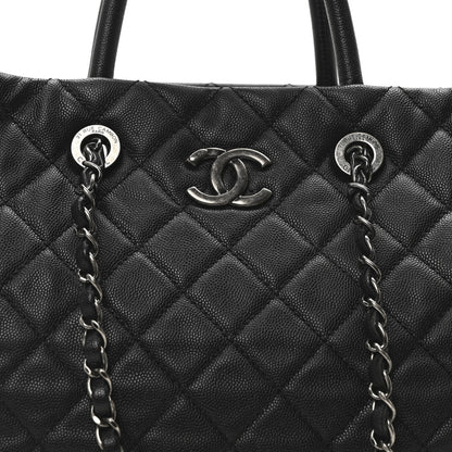 Chanel Caviar Quilted Large Coco Handle Shopping Tote Black 8 of 10