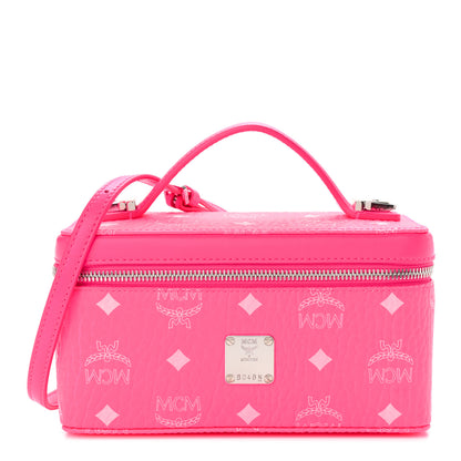 MCM Visetos Vanity Case Neon Pink 1 of 9