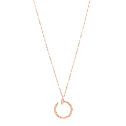 Cartier 18K Pink Gold Diamond Juste Un Clou Pendant Necklace 1 of 4