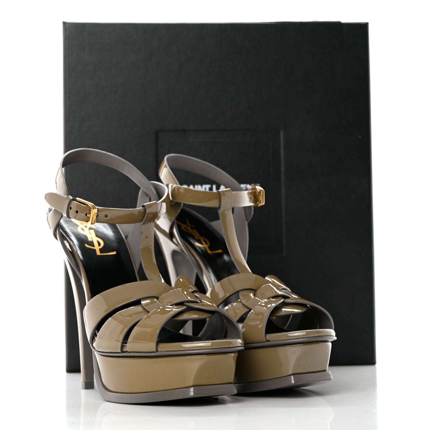 Patent Tribute 105 Platform Sandals 35.5 Fog