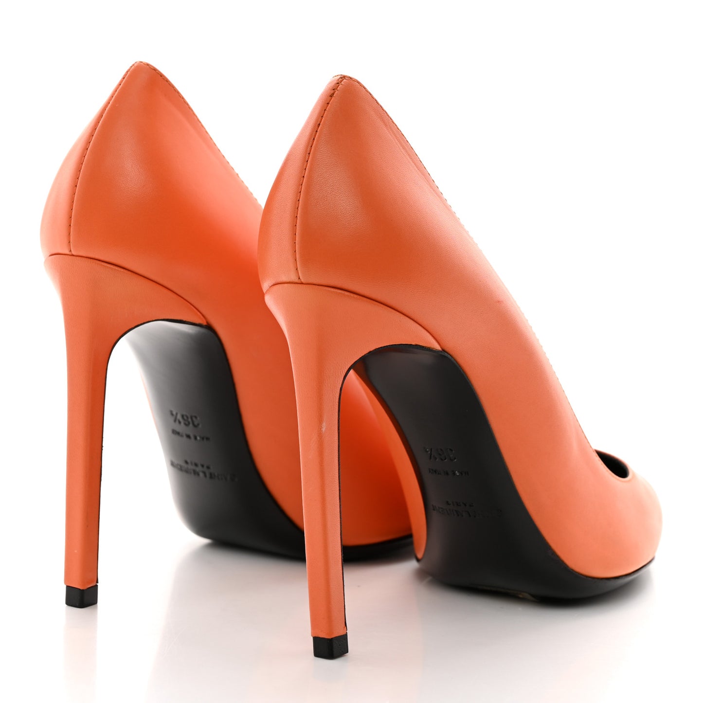 Calfskin Paris 105 Classic Pumps 36.5 Mandarine
