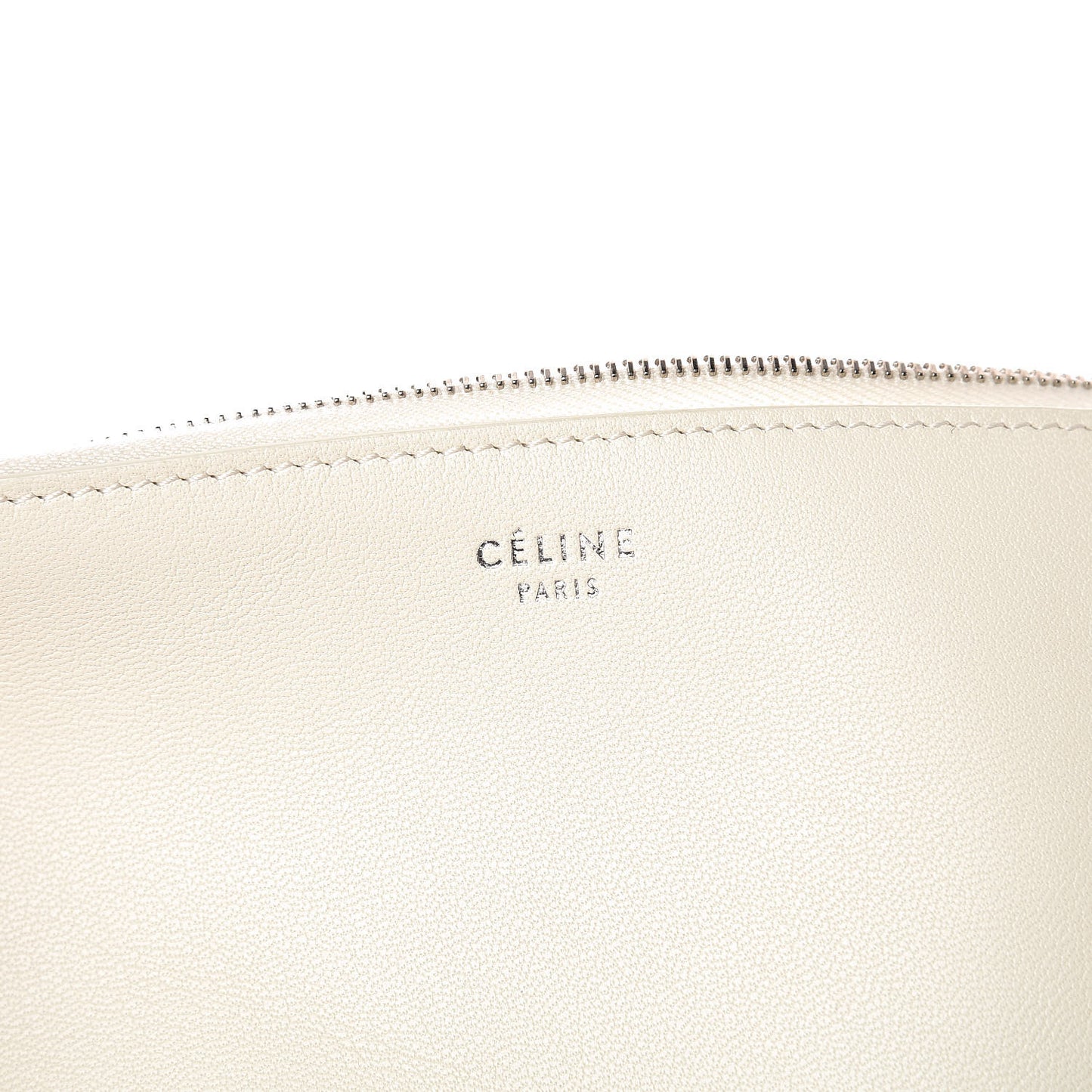 Lambskin Bi-Color Solo Clutch Pouch White Magenta
