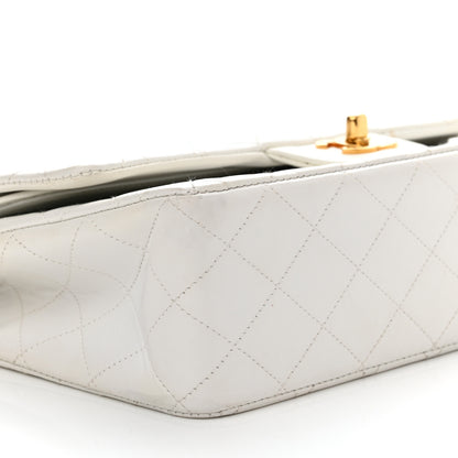 Chanel Lambskin Quilted Medium Double Flap White 9 of 21
