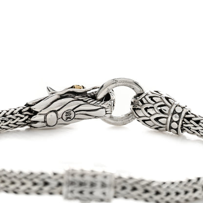 John Hardy Sterling Silver 18K Yellow Gold 5mm Naga Dragon Station Bracelet 3 of 3