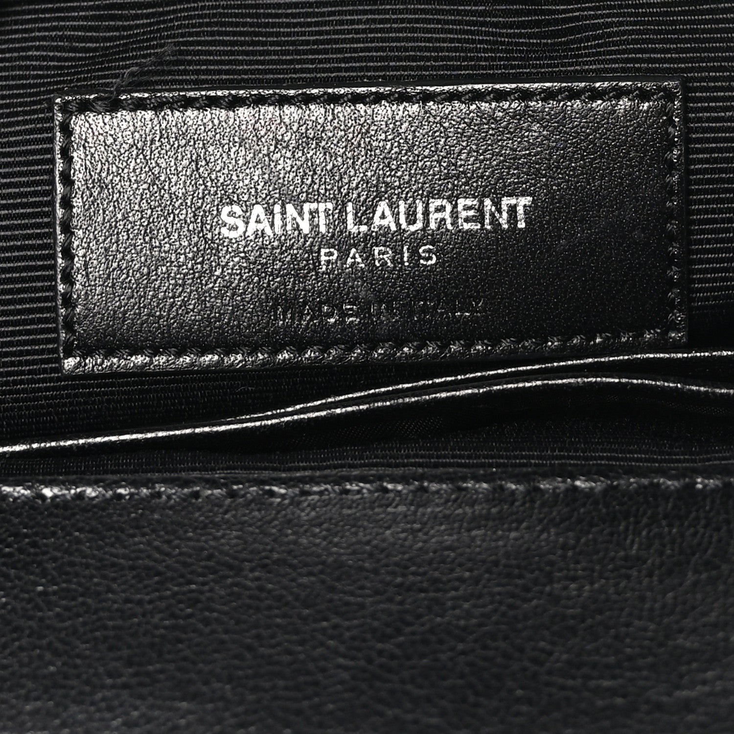 Saint Laurent Jacquard Leopard Matelasse Chevron Monogram Baby Chain Bag Black 5 of 10