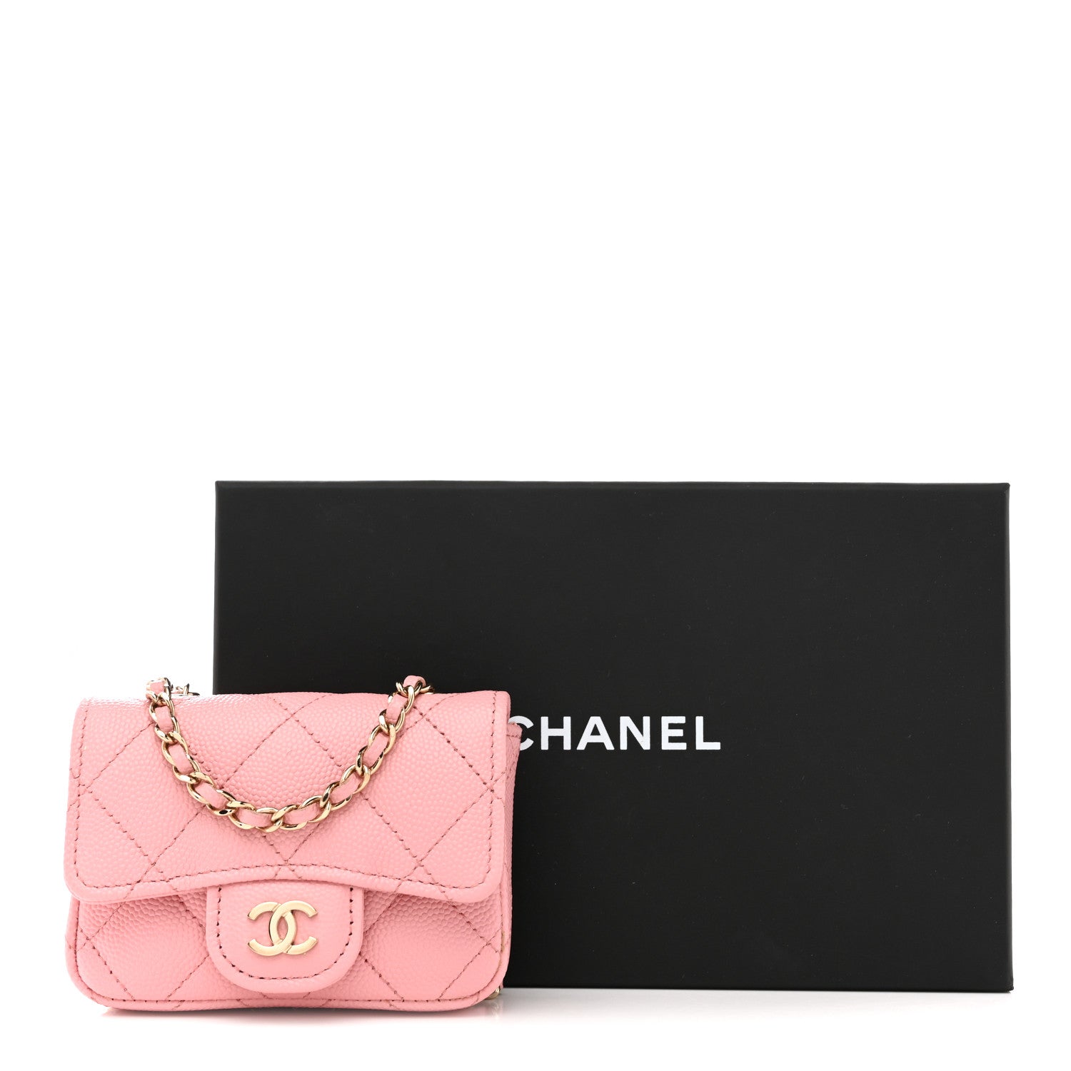 Chanel Caviar Quilted Mini Chain Belt Bag Light Pink 12 of 12