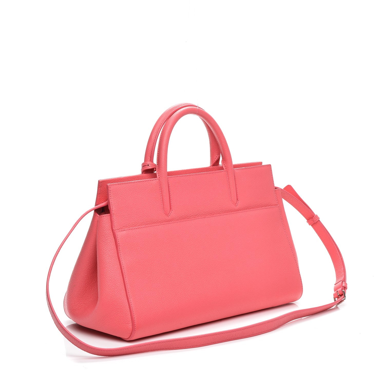 Saint Laurent Grained Calfskin Small Cabas Rive Gauche Rose Clair 3 of 6