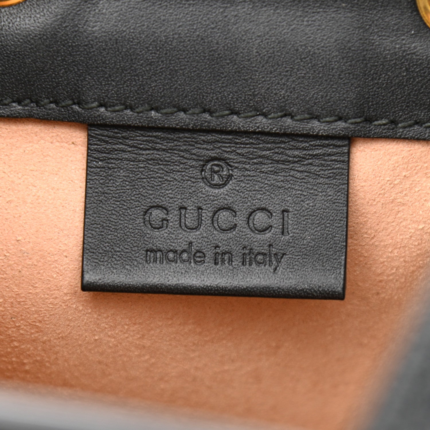 Gucci Suede Patent Web Mini Ophidia Bucket Bag Black 6 of 10