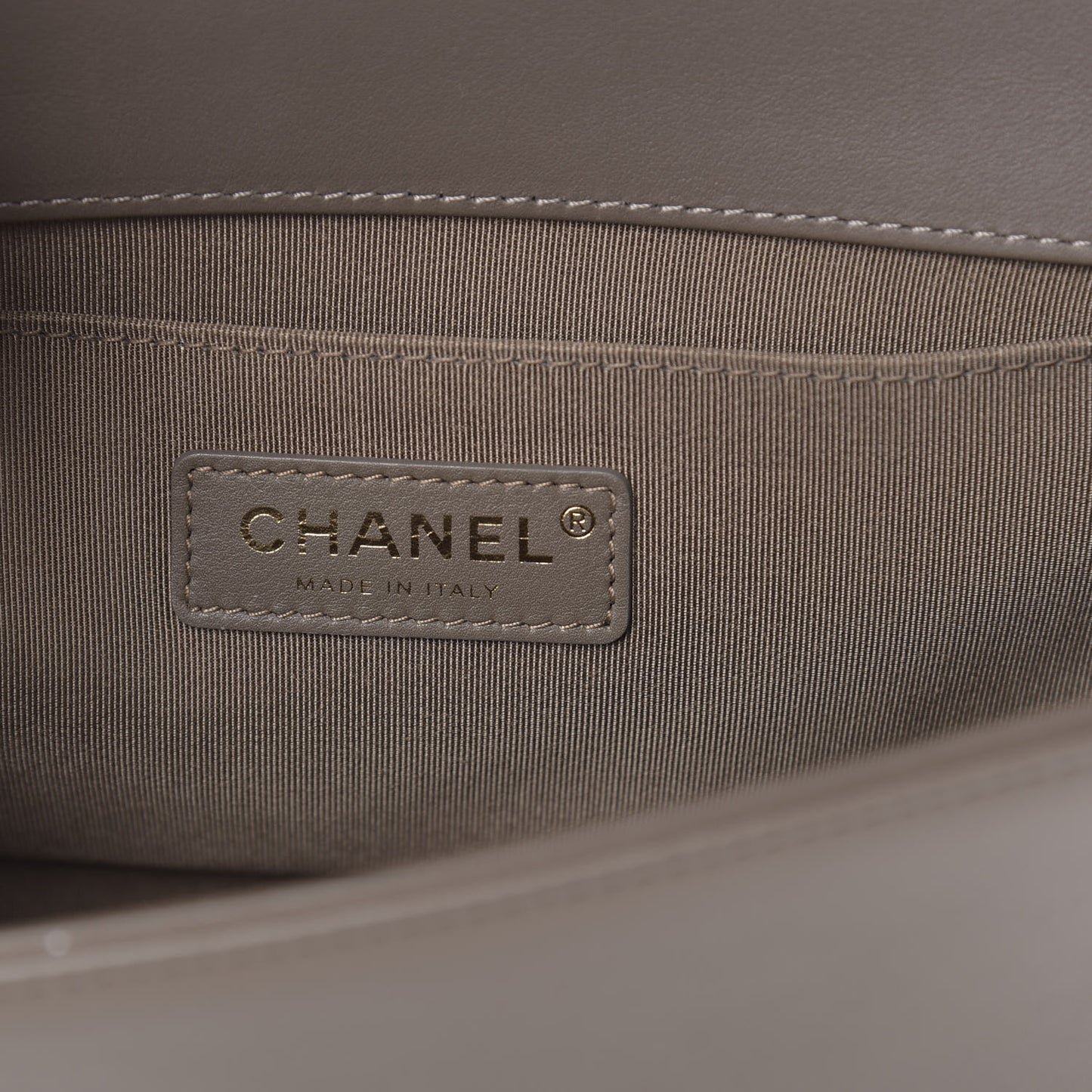 Lambskin Quilted Medium Boy Flap Khaki