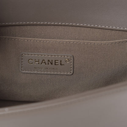Chanel Lambskin Quilted Medium Boy Flap Khaki 6 of 13