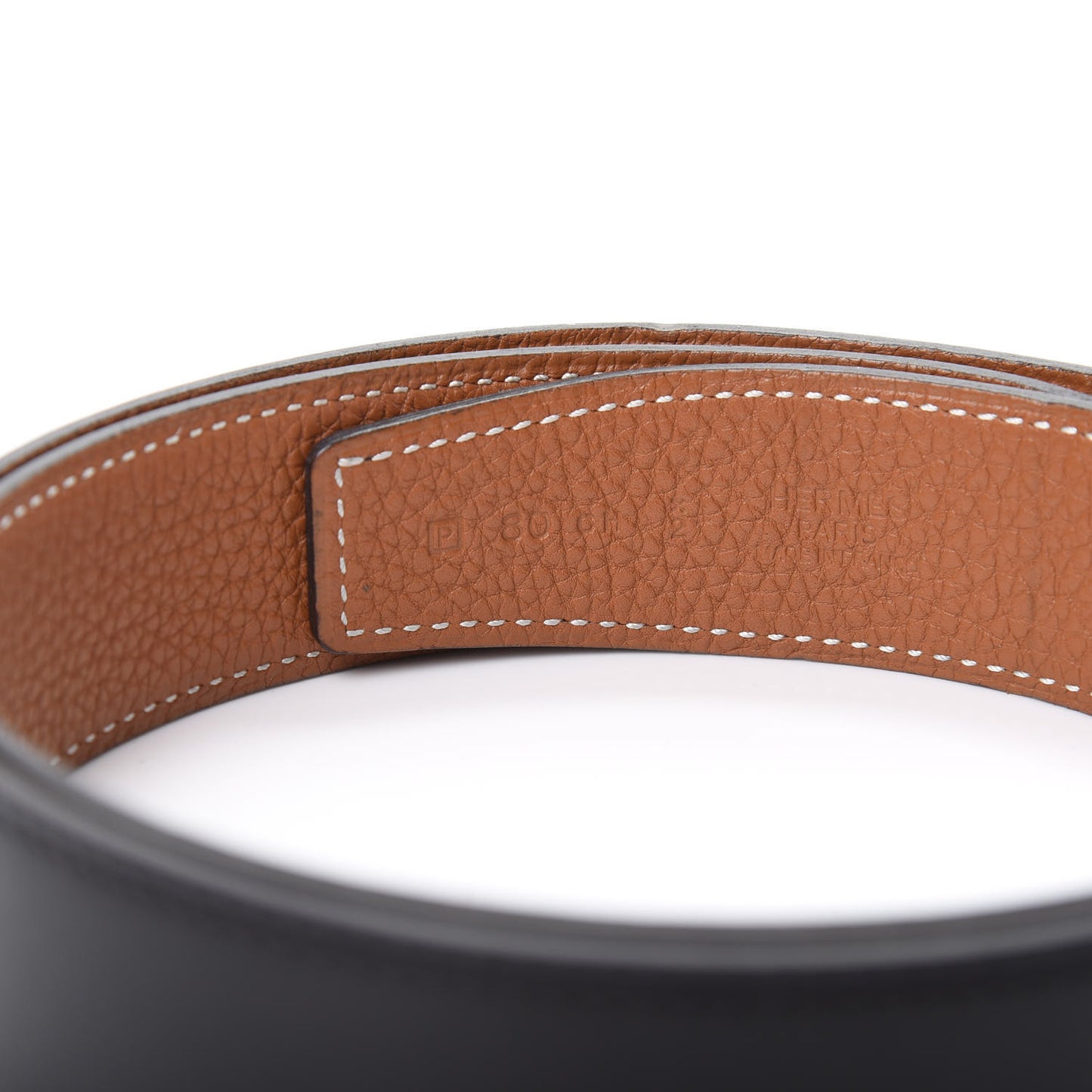 Box Togo 32mm Belt Strap 80 Black Gold