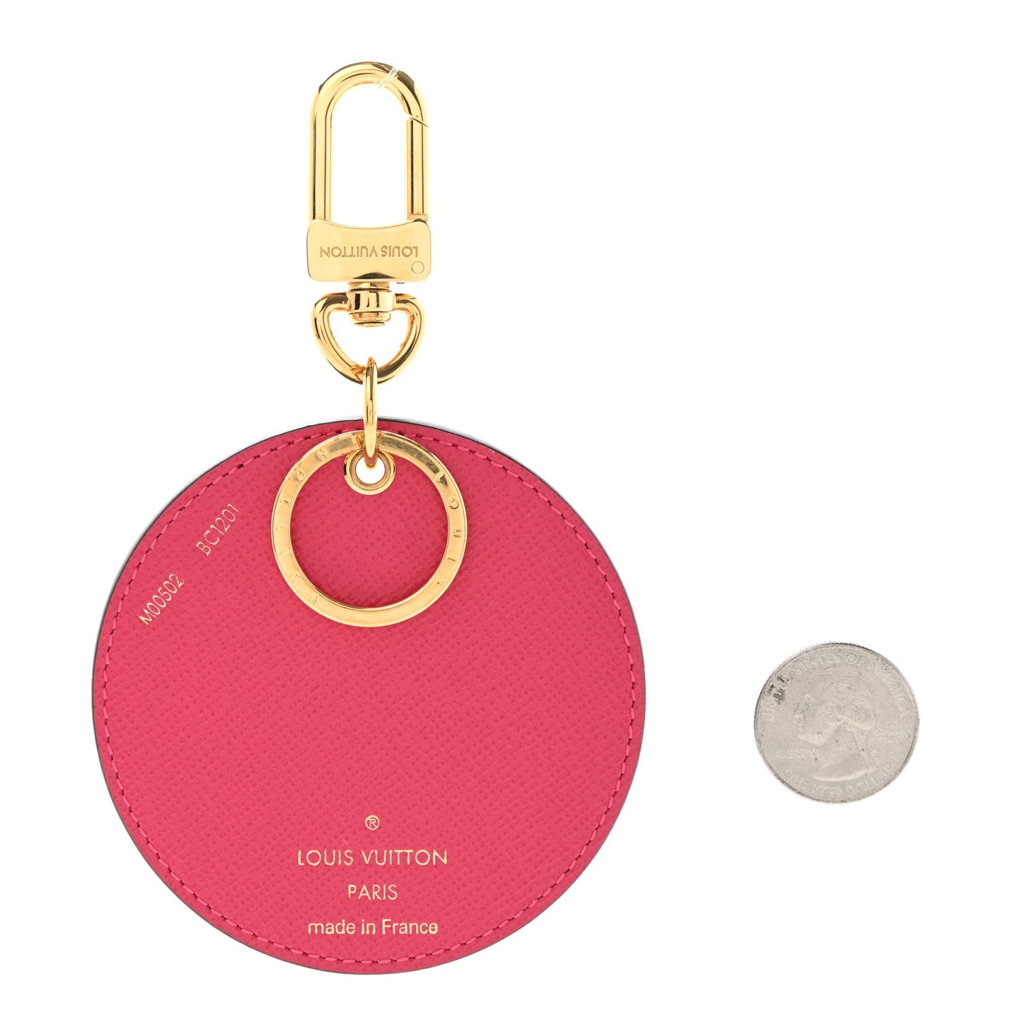 Damier Azur 2021 Christmas Animation Hollywood Bag Charm Fuchsia