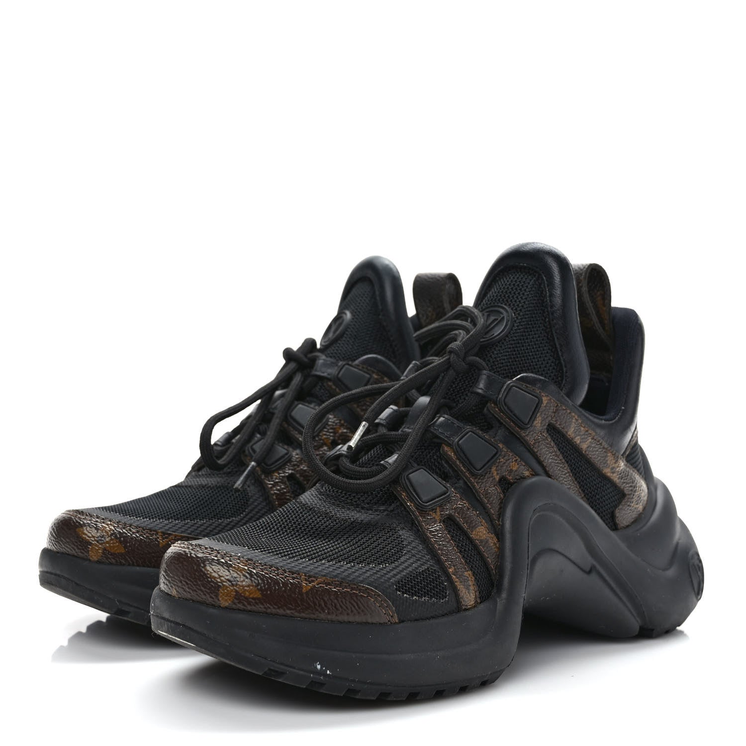 Louis Vuitton Calfskin Monogram LV Archlight Sneakers 36 Black 3 of 8