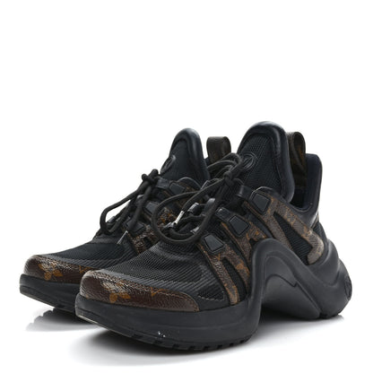 Louis Vuitton Calfskin Monogram LV Archlight Sneakers 36 Black 3 of 8