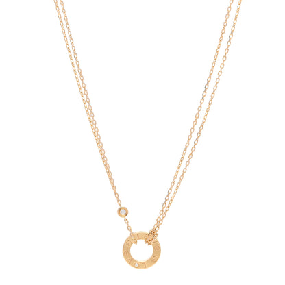 Cartier 18K Yellow Gold 2 Diamond LOVE Necklace 1 of 5