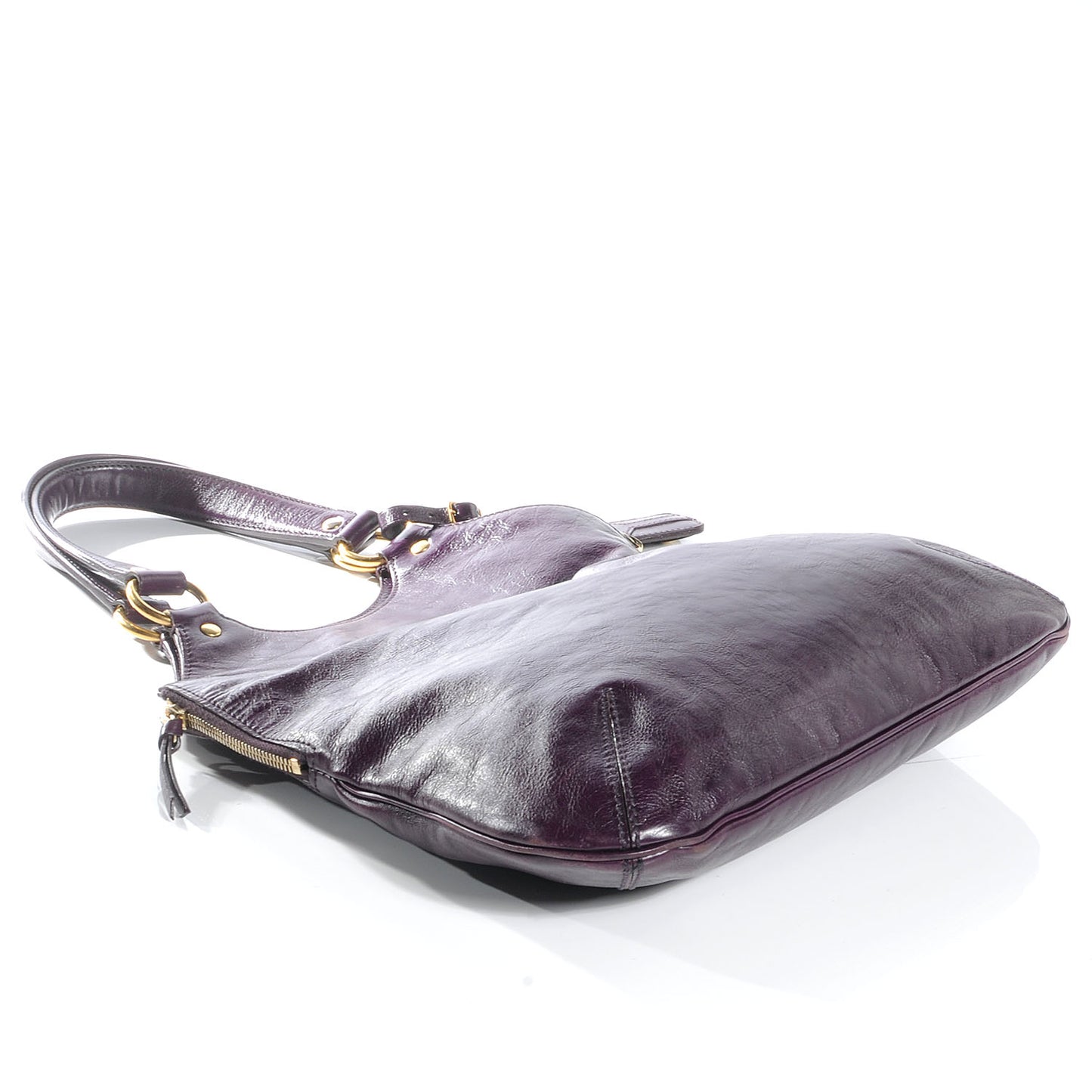 Leather Tribute Tote Purple