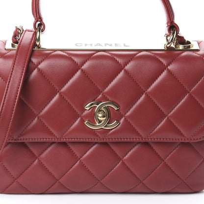 Chanel Lambskin Quilted Small Trendy CC Flap Dual Handle Bag Red 7 of 9