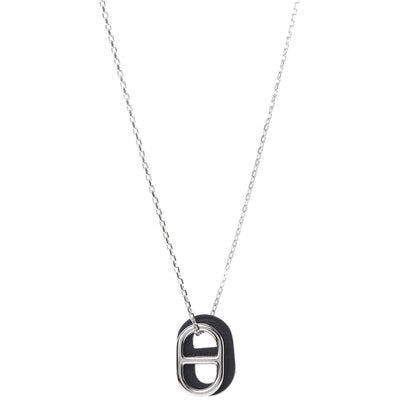 Hermes Swift O'Maillon Pendant Necklace Black 1 of 6