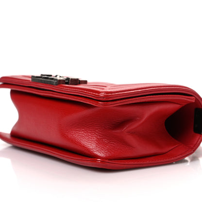 Chanel Calfskin Double Stitch Small Boy Flap Red 9 of 10