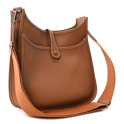 Hermes Taurillon Clemence Evelyne III PM Gold 3 of 10