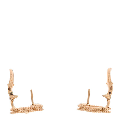 Van Cleef & Arpels 18K Yellow Gold Diamond Vintage Alhambra Earrings 3 of 6