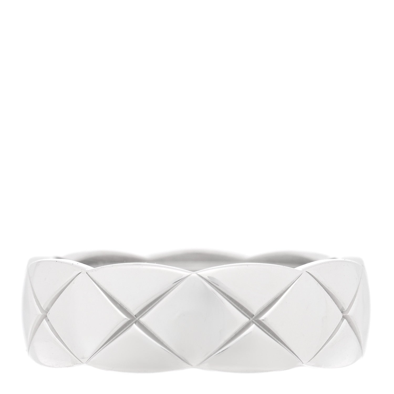 Chanel 18K White Gold Small Coco Crush Ring 55 7.25 1 of 4