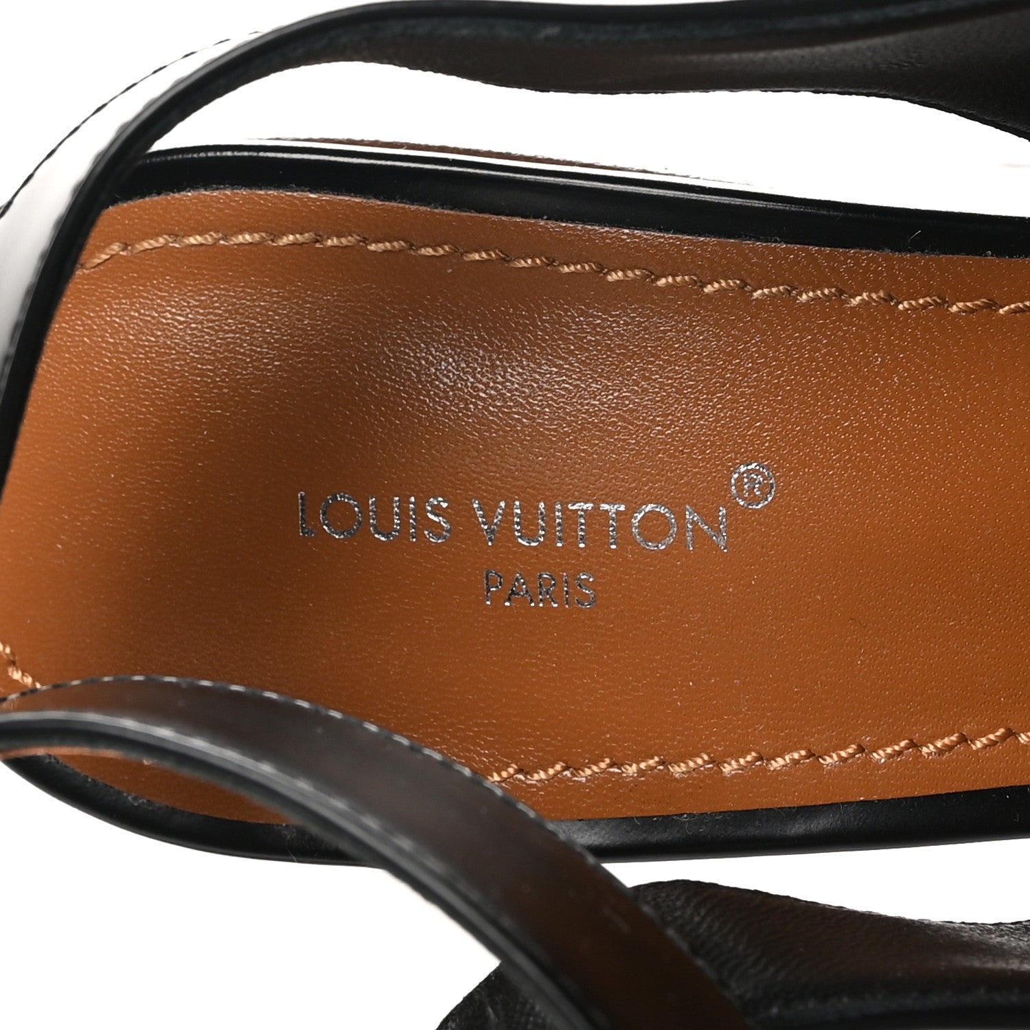Louis Vuitton Calfskin Trinity 100 Sandals 39 Black 8 of 10
