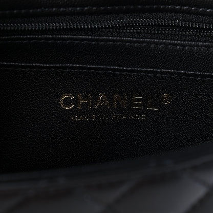 Chanel Lambskin Quilted Mini Top Handle Rectangular Flap Black 6 of 11