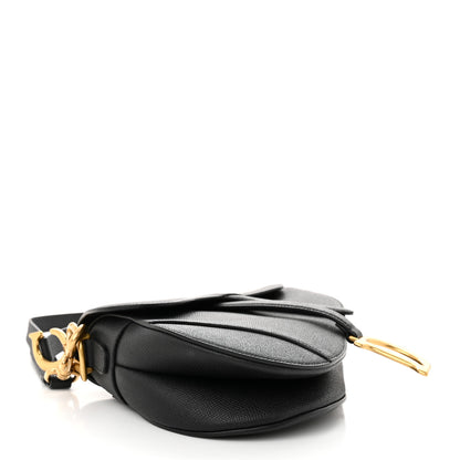 Christian Dior Grained Calfskin Bag With Strap Black 4 of 11
