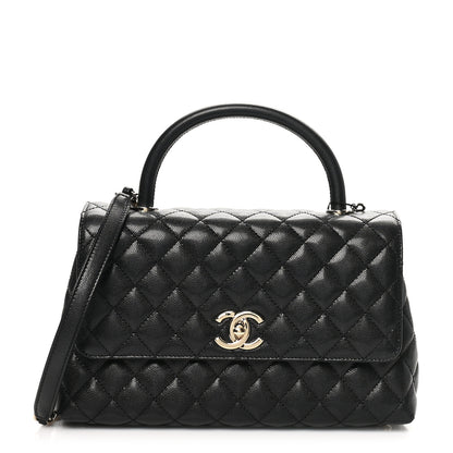 Chanel Caviar Quilted Small Coco Handle Flap Black 1 of 11
