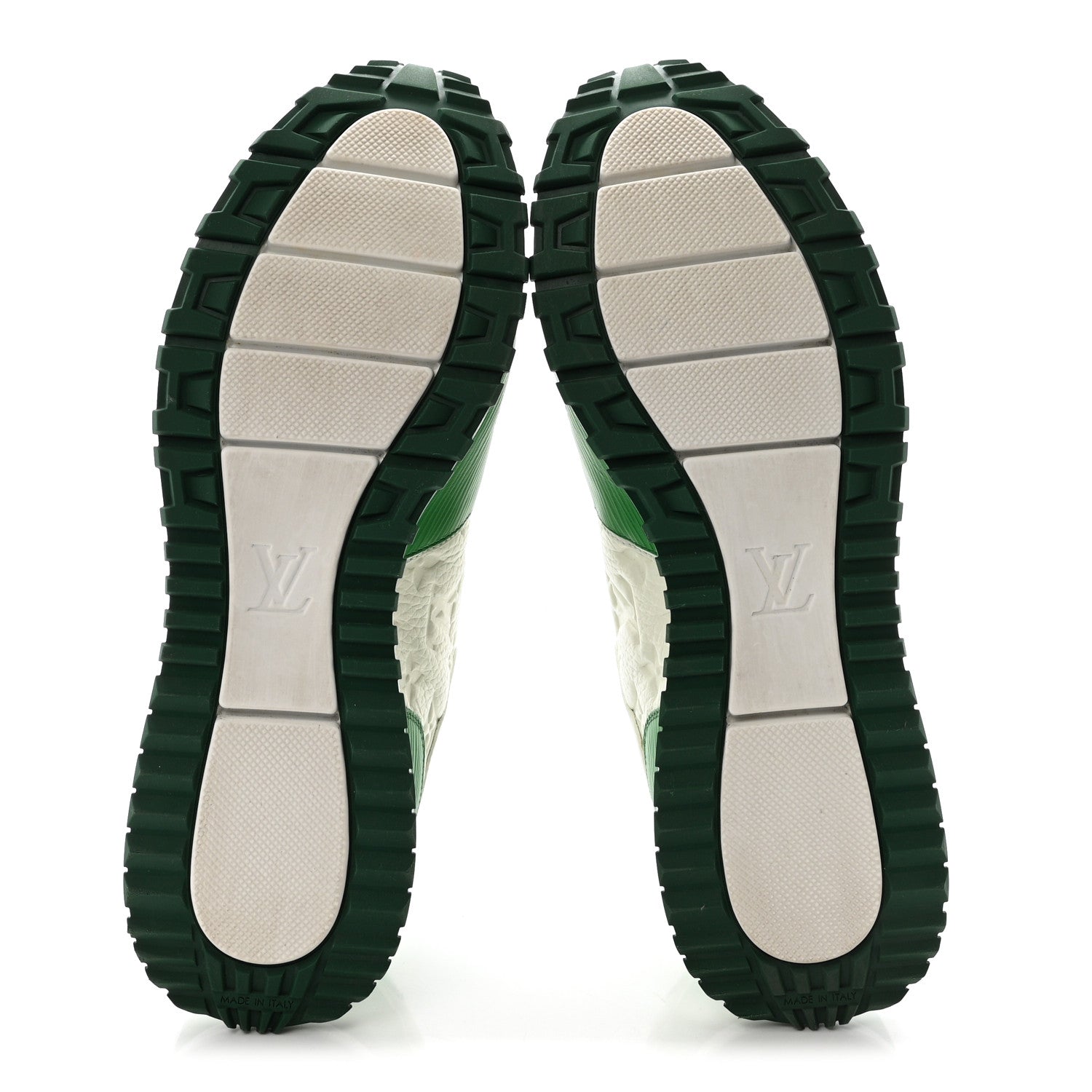 Louis Vuitton Calfskin Empreinte Mens Run Away Sneakers 8 White Green 6 of 9