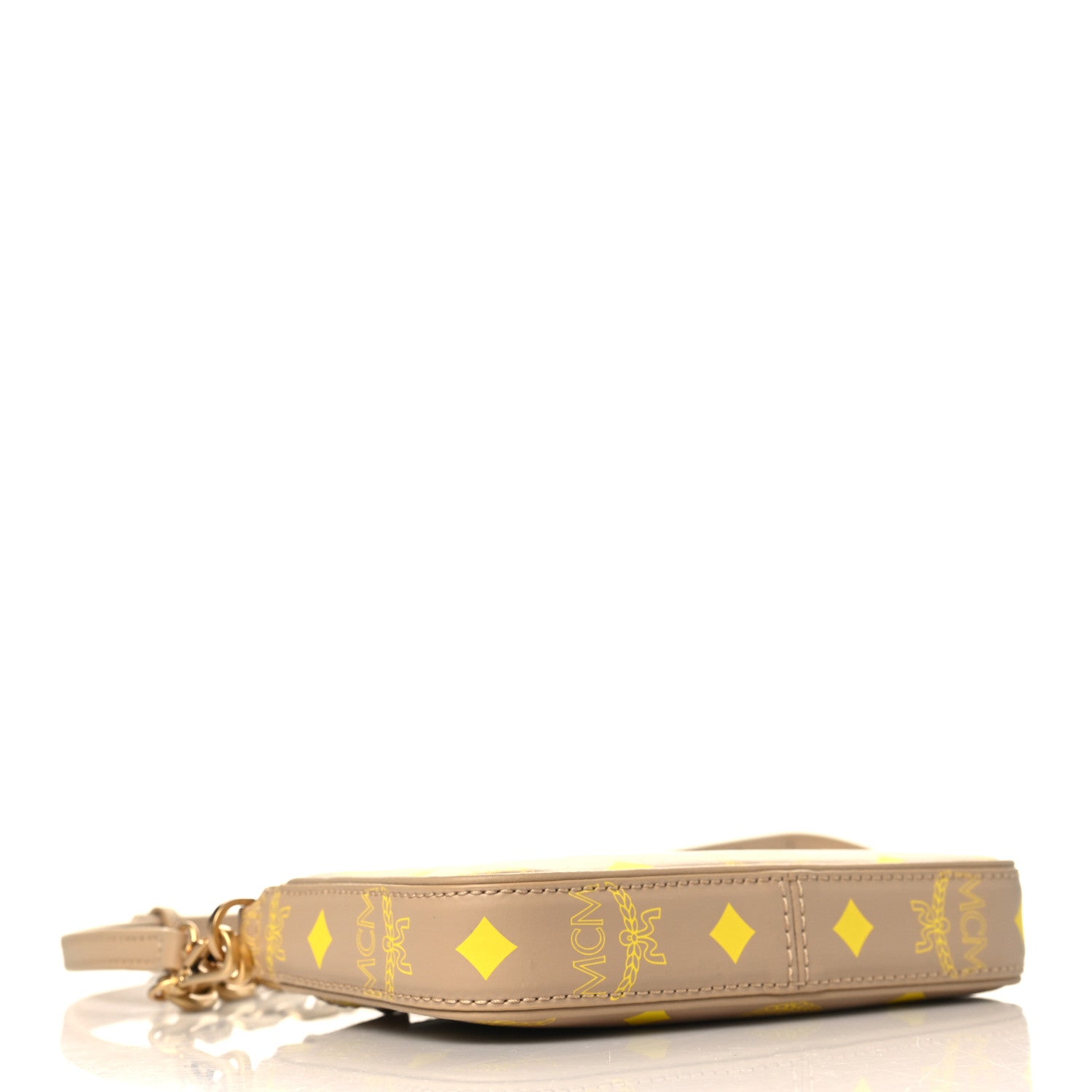 MCM Calfskin Color Splash Mini Pouch on Chain Croissant 4 of 8