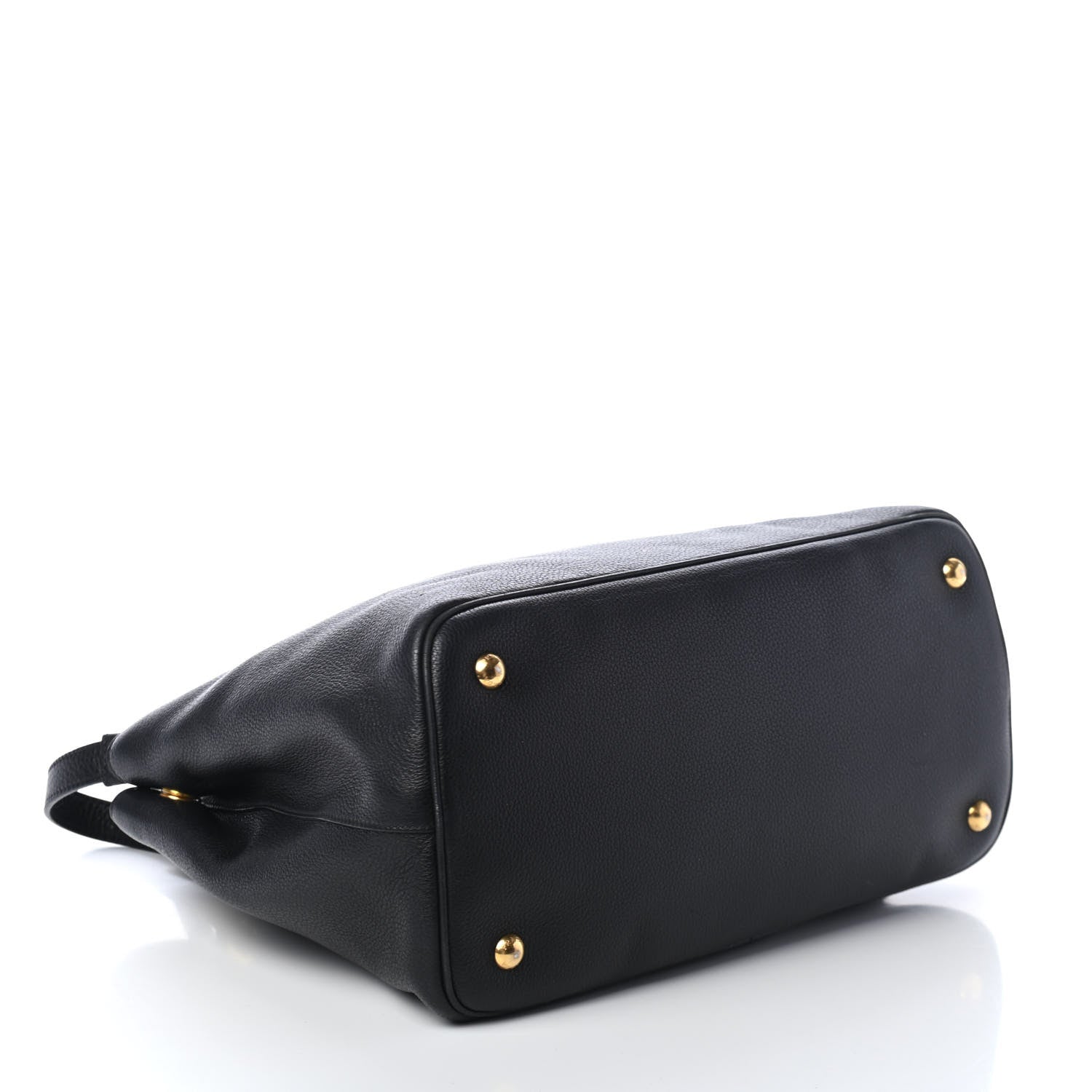 Prada Vitello Daino Tote Black 3 of 4